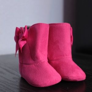 3-6M Baby Deer Pink Suede boots